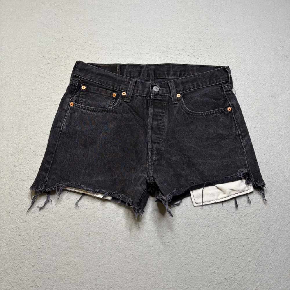 Levi's Shorts Womens 32 501 Original Fit Cut Off Frayed Hem Denim High Rise